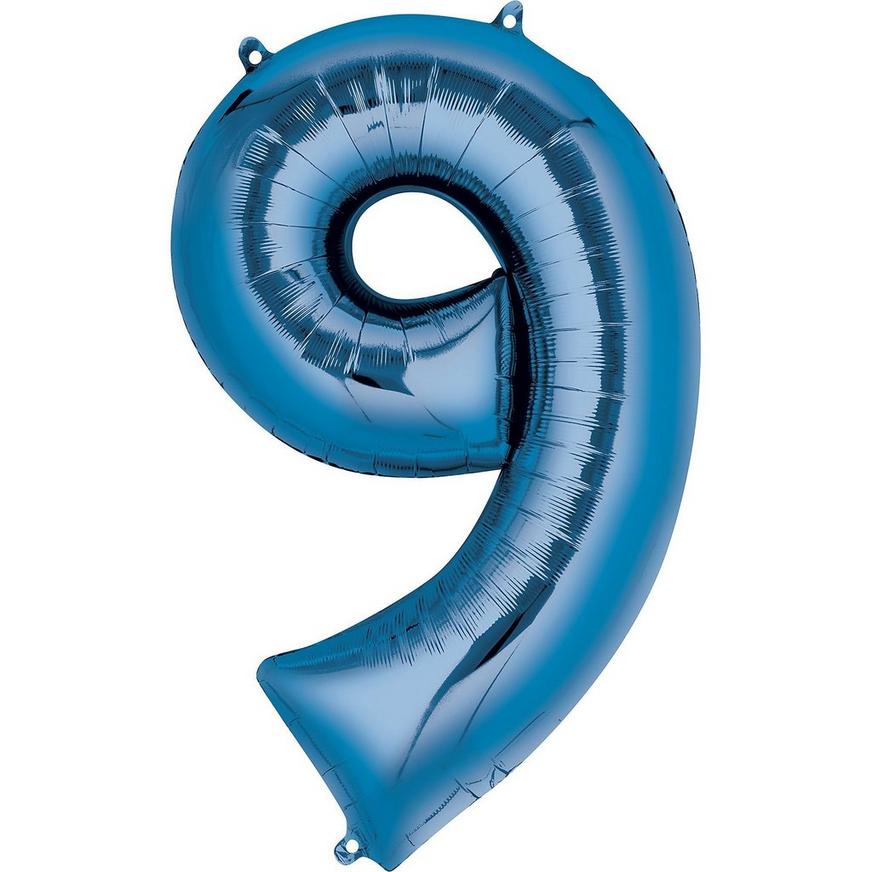 34in Blue Number Balloon (9)